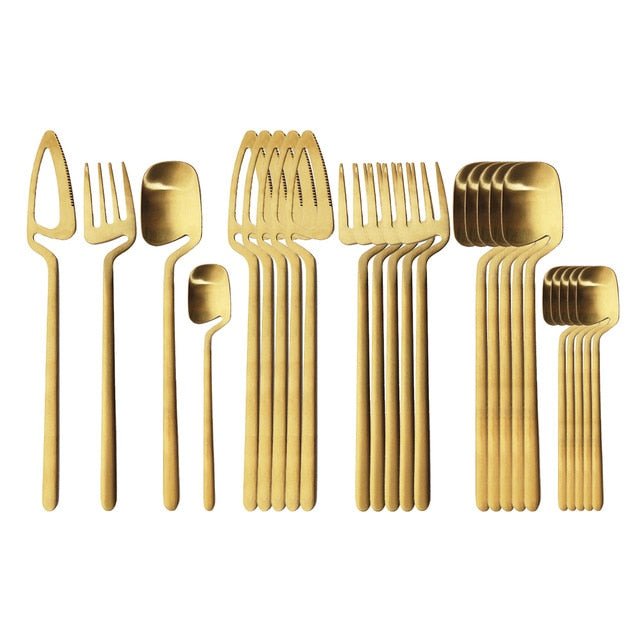 Stainless Steel Cutlery Set, 24 - Piece, Matt Finish - Home by Lorena