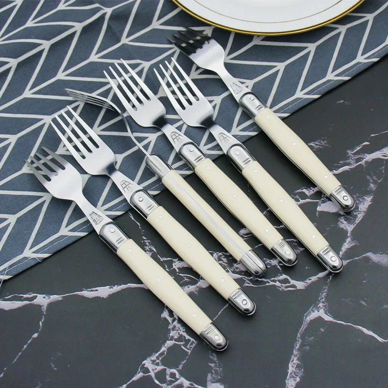 Stainless Steel Cutlery Set with Ivory Handles - Home by Lorena