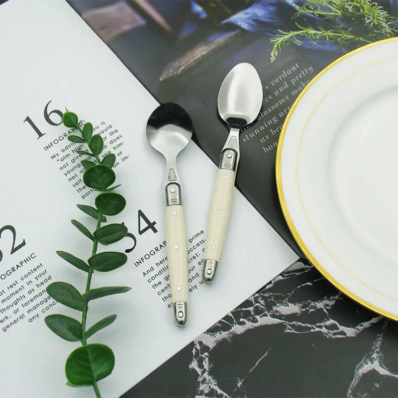 Stainless Steel Cutlery Set with Ivory Handles - Home by Lorena