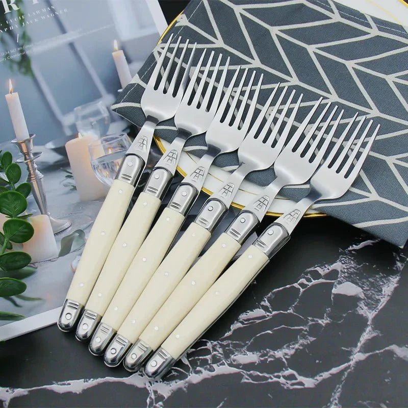 Stainless Steel Cutlery Set with Ivory Handles - Home by Lorena