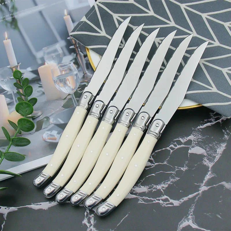 Stainless Steel Cutlery Set with Ivory Handles - Home by Lorena