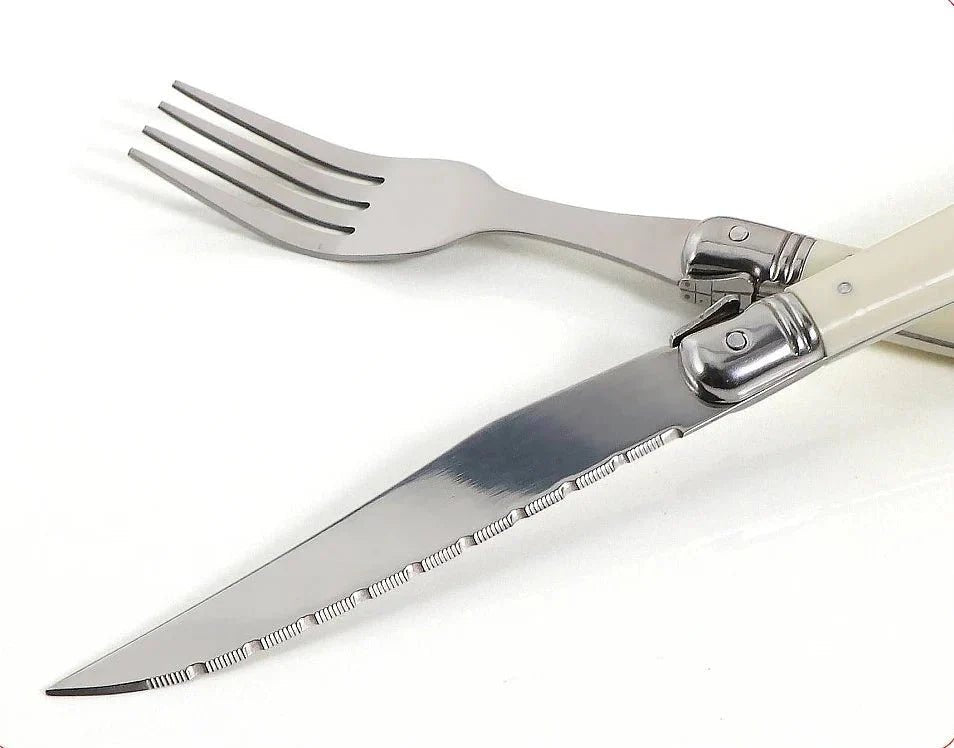 Stainless Steel Cutlery Set with Ivory Handles - Home by Lorena