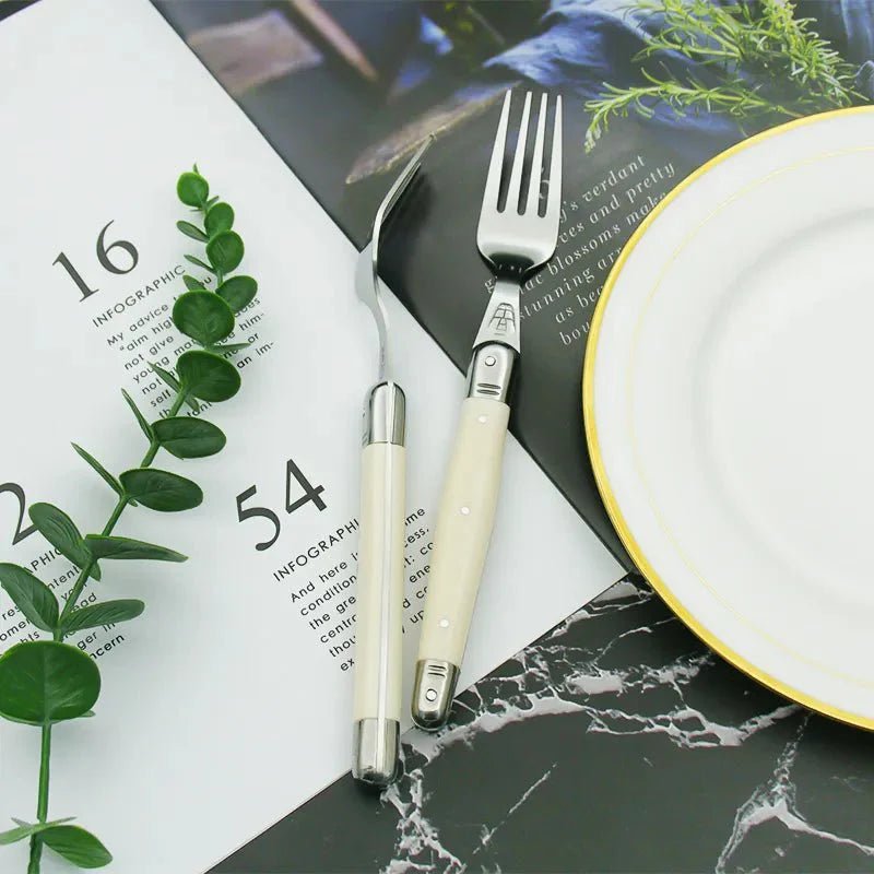 Stainless Steel Cutlery Set with Ivory Handles - Home by Lorena