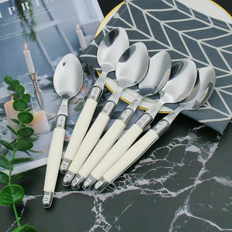 Stainless Steel Cutlery Set with Ivory Handles - Home by Lorena