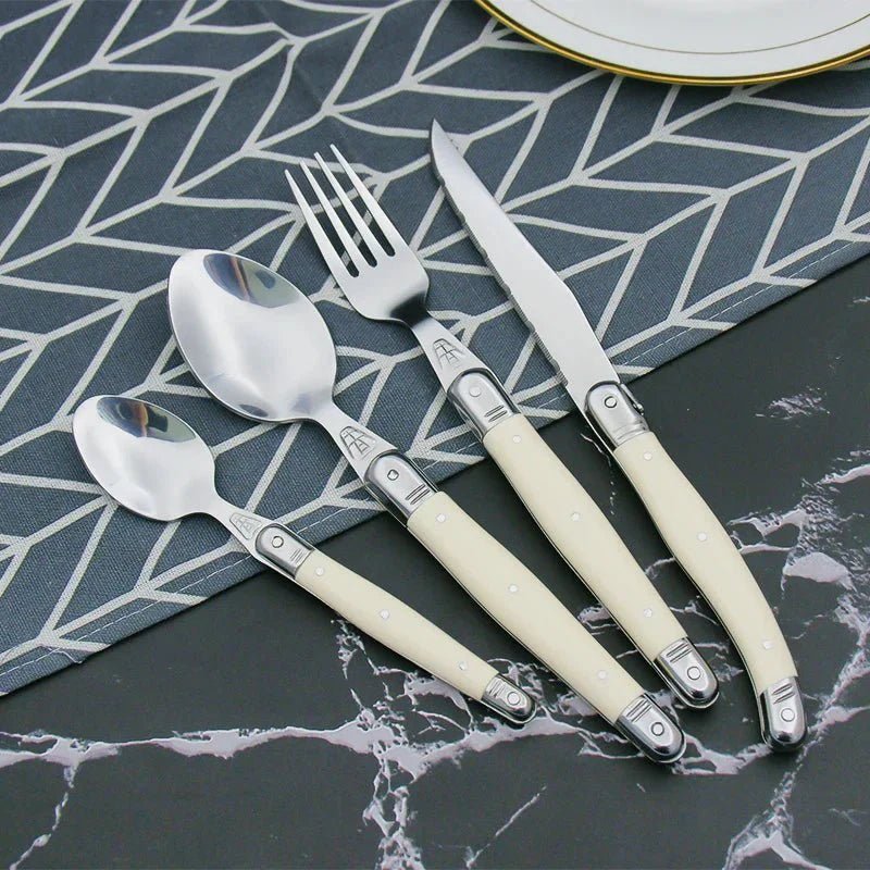 Stainless Steel Cutlery Set with Ivory Handles - Home by Lorena
