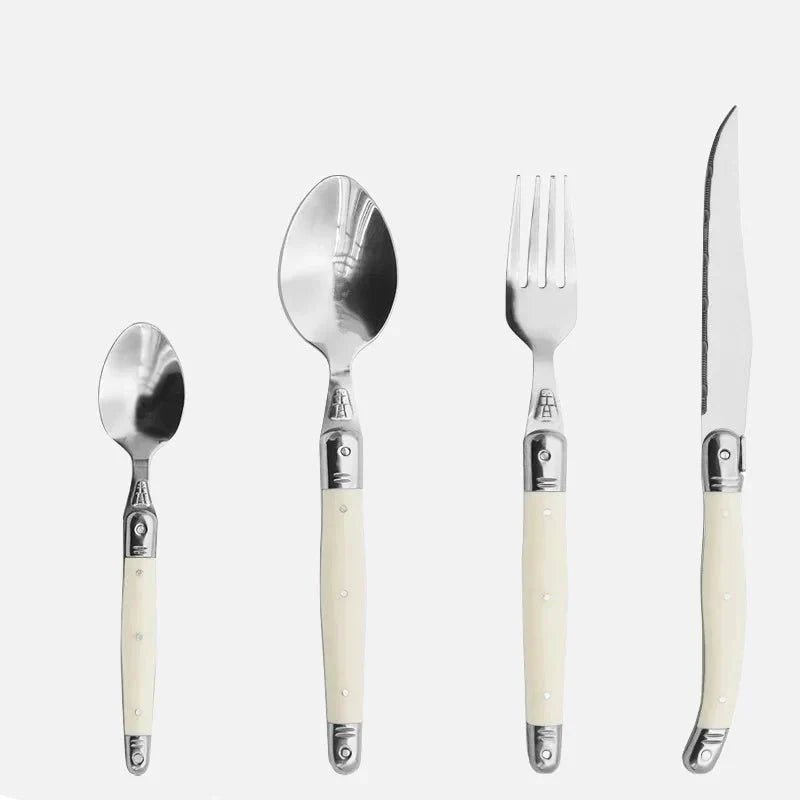 Stainless Steel Cutlery Set with Ivory Handles - Home by Lorena