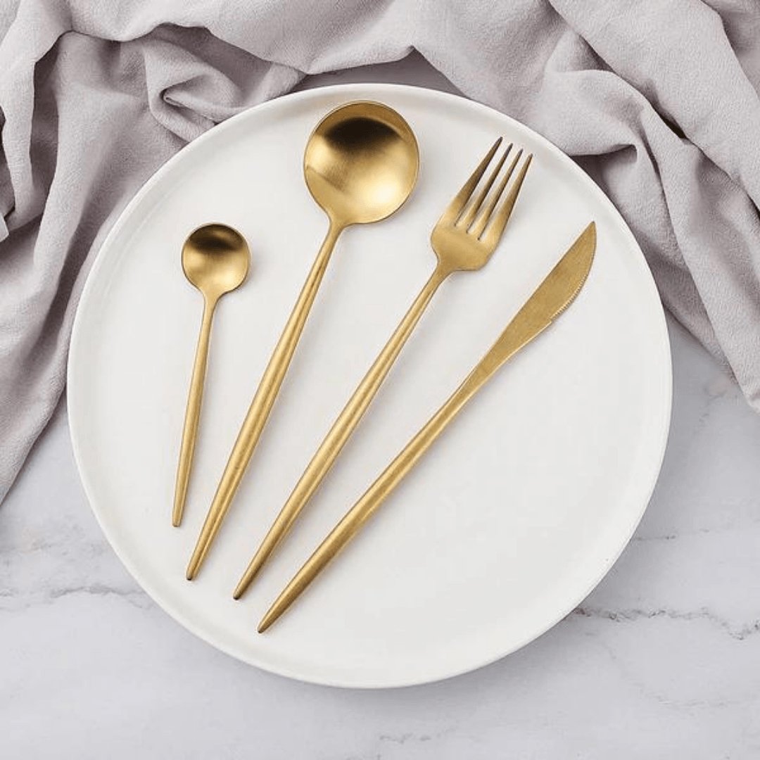 Stainless Steel Cutlery Set with Mirror Finish, 24 Pieces - Home by Lorena