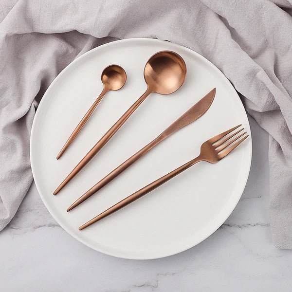 Stainless Steel Cutlery Set with Mirror Finish, 24 Pieces - Home by Lorena