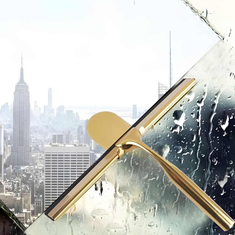 Stainless Steel Shower Squeegee with Gold Finish - Home by Lorena