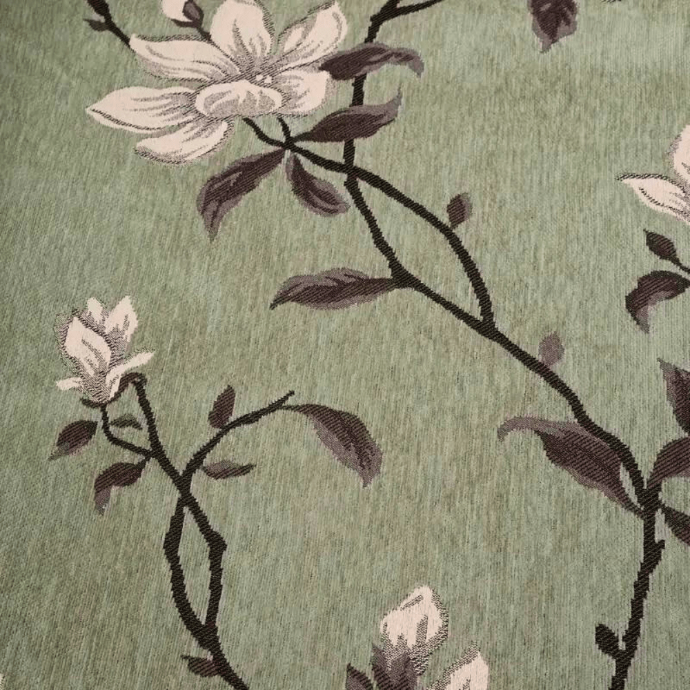 Vintage Floral Chenille Sofa Cover with Fringe Border - Home by Lorena