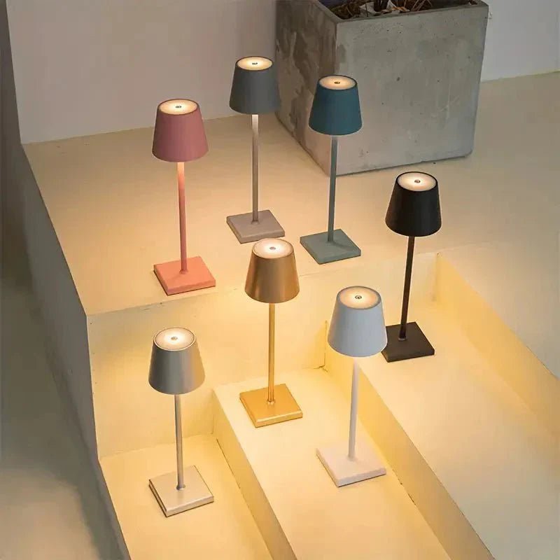 Wireless Table Lamp with Adjustable Brightness, USB Rechargeable - Home by Lorena