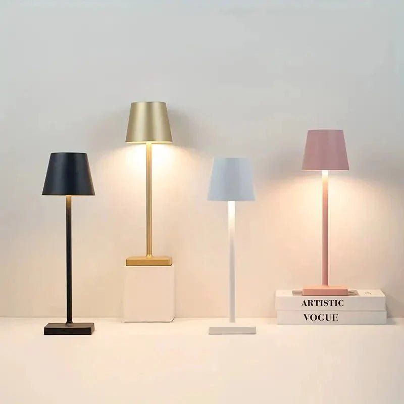 Wireless Table Lamp with Adjustable Brightness, USB Rechargeable - Home by Lorena