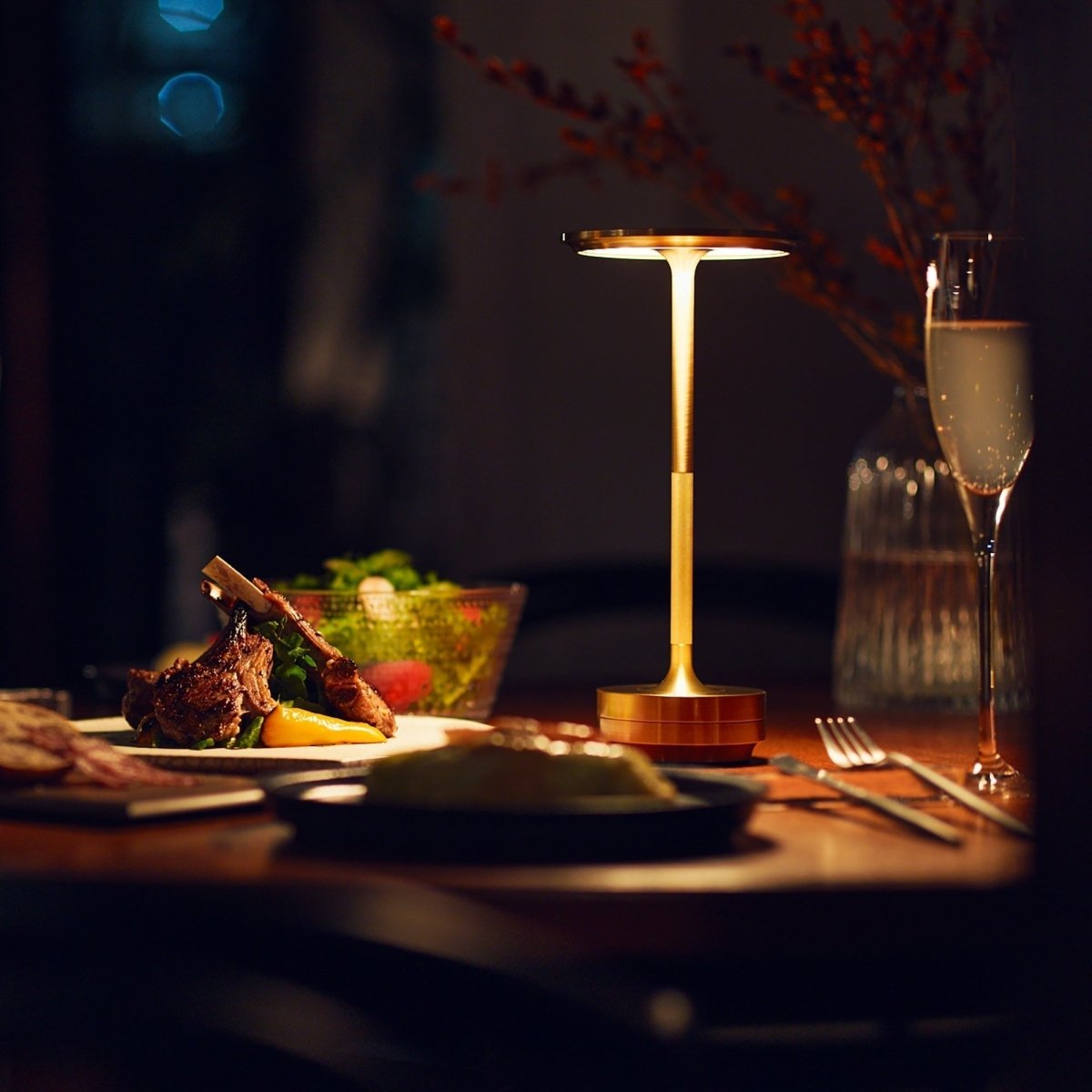 Wireless Table Lamp with Aluminium Frame and Acrylic Shade - Home by Lorena