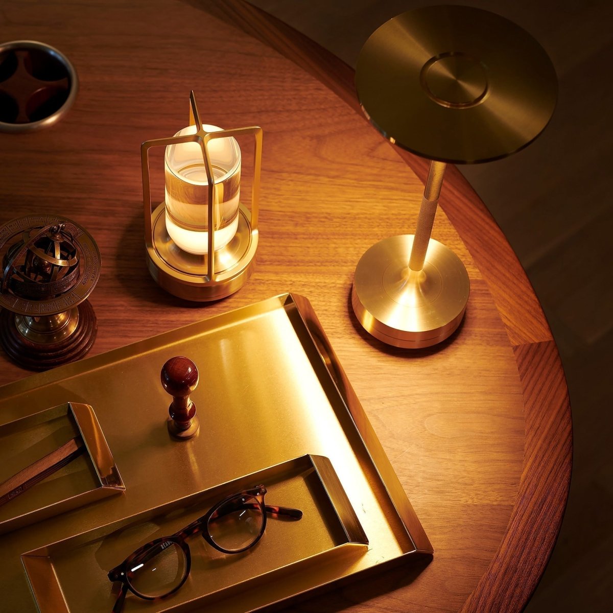 Wireless Table Lamp with Aluminium Frame and Acrylic Shade - Home by Lorena