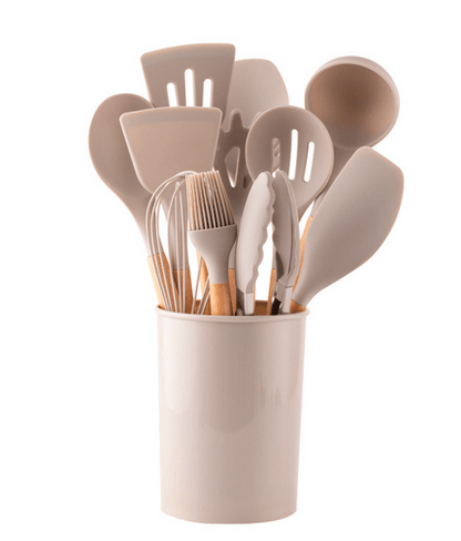 12 - Piece Silicone Kitchen Utensil Set with Bamboo Handles - Home by Lorena