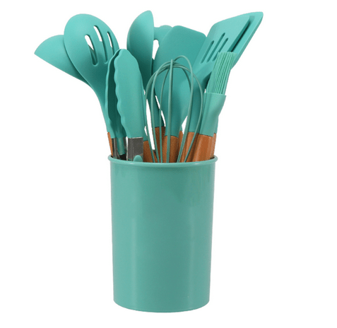 12 - Piece Silicone Kitchen Utensil Set with Bamboo Handles - Home by Lorena