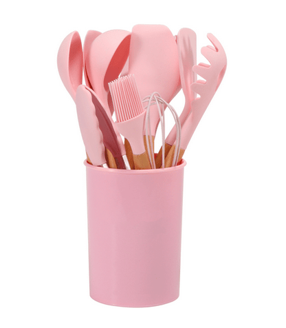 12 - Piece Silicone Kitchen Utensil Set with Bamboo Handles - Home by Lorena