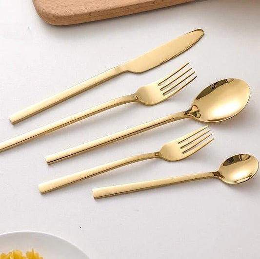 30 - Piece Stainless Steel Cutlery Set with Polished Finish - Home by Lorena