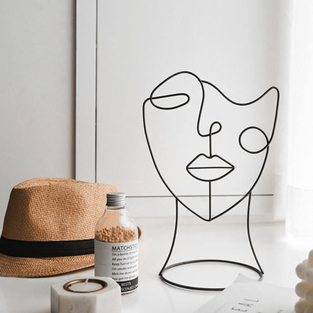 Abstract Iron Silhouette Sculpture with Matte Black Finish - Home by Lorena