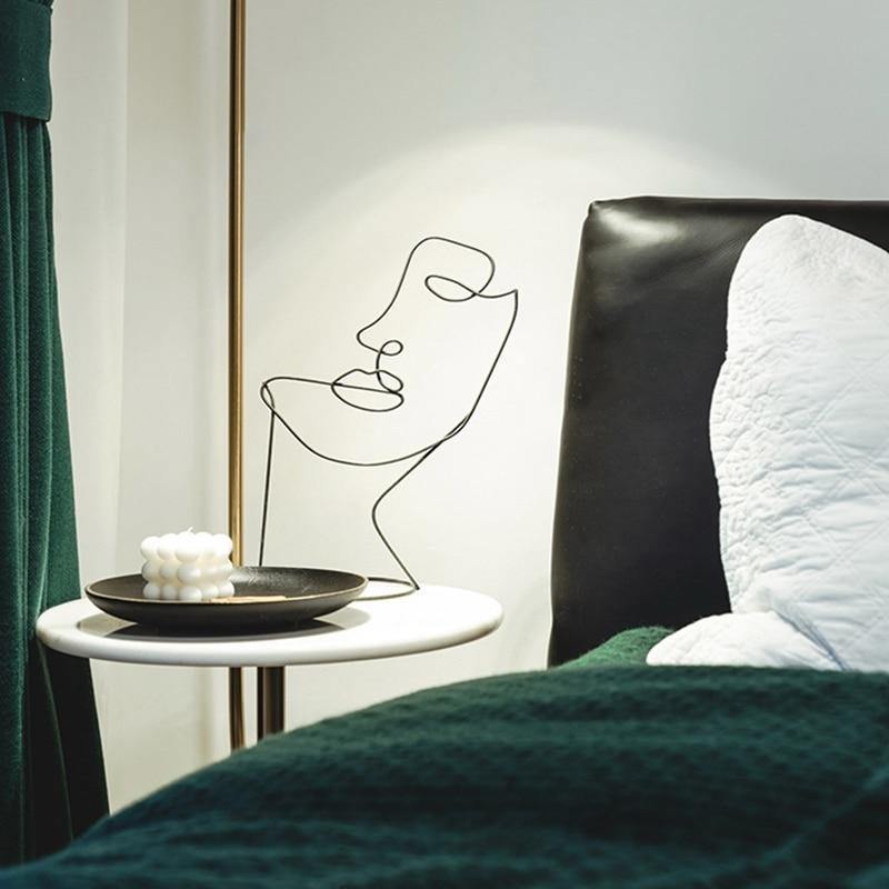 Abstract Iron Silhouette Sculpture with Matte Black Finish - Home by Lorena