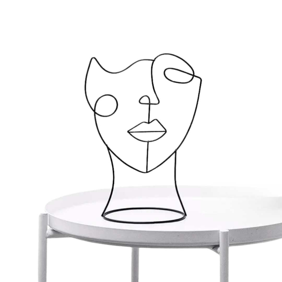 Abstract Iron Silhouette Sculpture with Matte Black Finish - Home by Lorena