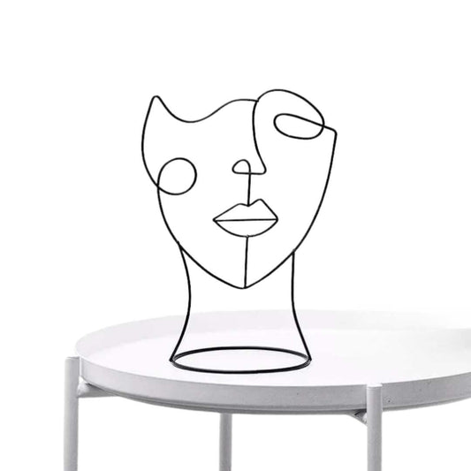 Abstract Iron Silhouette Sculpture with Matte Black Finish - Home by Lorena