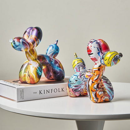 Abstract Resin Sculpture with Graffiti - Inspired Finish - Home by Lorena