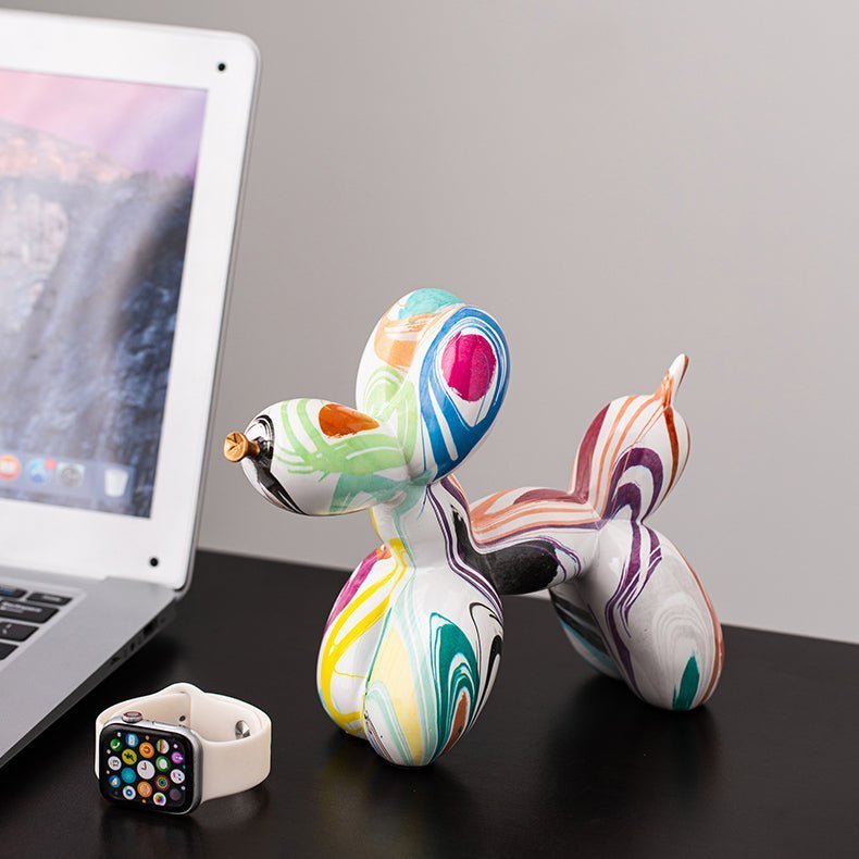 Abstract Resin Sculpture with Graffiti - Inspired Finish - Home by Lorena