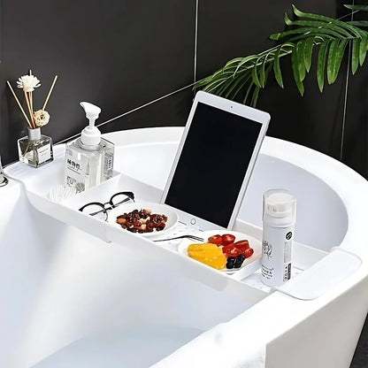 Bath Tray with Adjustable Width, Non - Slip Base - Home by Lorena
