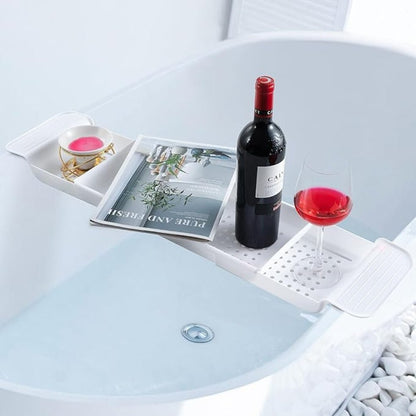Bath Tray with Adjustable Width, Non - Slip Base - Home by Lorena