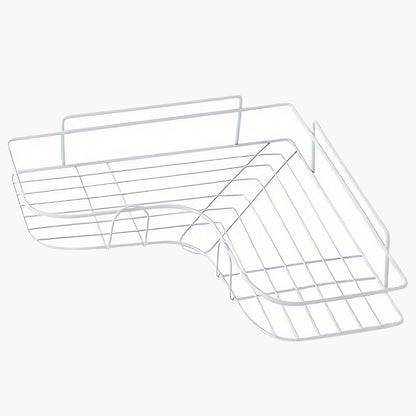 Corner Bathroom Storage Shelf in Stainless Steel - Home by Lorena
