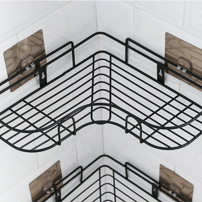 Corner Bathroom Storage Shelf in Stainless Steel - Home by Lorena