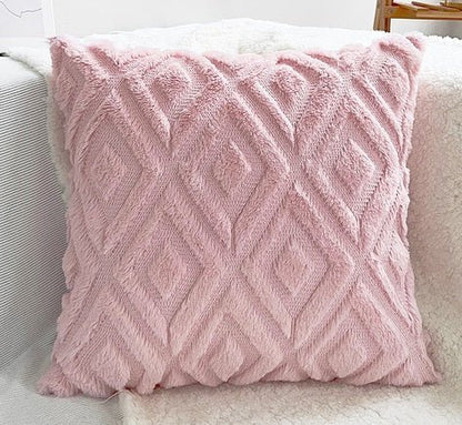 Cotton Linen Cushion Cover with 3D Diamond Pattern - Home by Lorena