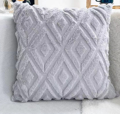 Cotton Linen Cushion Cover with 3D Diamond Pattern - Home by Lorena