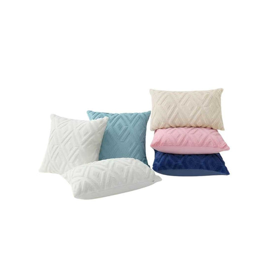 Cotton Linen Cushion Cover with 3D Diamond Pattern - Home by Lorena