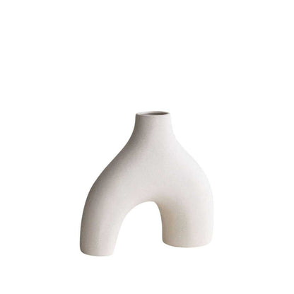 Curved Ceramic Vase with Sculptural Form - Home by Lorena