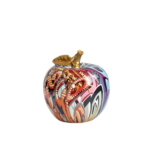 Decorative Resin Apple Figurine with Hand - Painted Finish - Home by Lorena