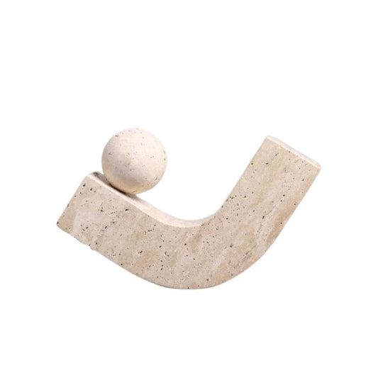 Decorative Travertine Stone Sphere for Shelves or Coffee Tables - Home by Lorena