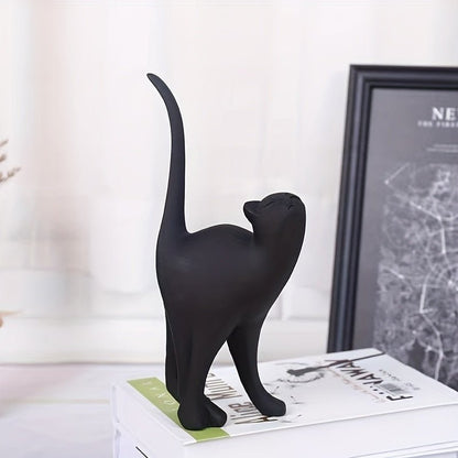 Handmade Resin Cat Sculpture with Matte Finish - Home by Lorena