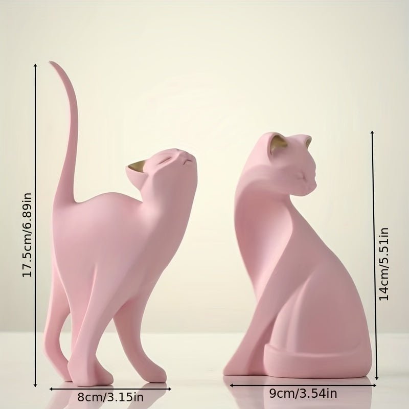 Handmade Resin Cat Sculpture with Matte Finish - Home by Lorena