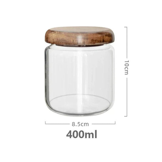 Home by Lorena – Glass Jar with Wood Lid - Home by Lorena
