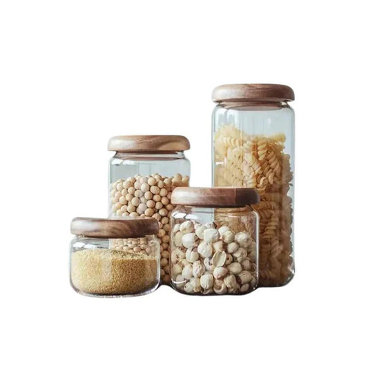 Home by Lorena – Glass Jar with Wood Lid - Home by Lorena