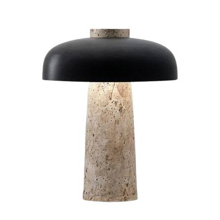 Home by Lorena – Travertine Lamp - Home by Lorena