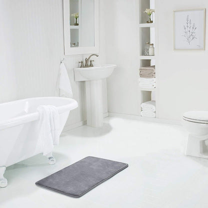 Memory Foam Bath Mat with Non - Slip Base - Home by Lorena