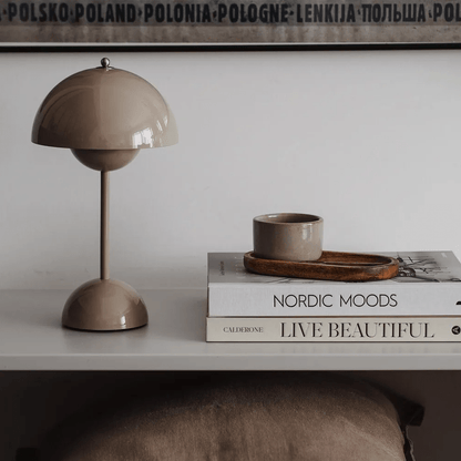 Modern Table Lamp with Adjustable Brightness, Iron Finish - Home by Lorena