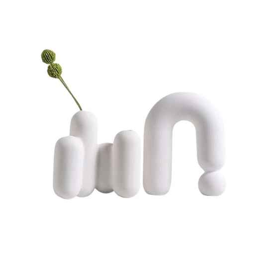 Patterned Porcelain Vase with Unglazed Finish - Home by Lorena