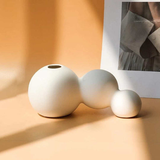 Patterned Porcelain Vase with Unglazed Finish - Home by Lorena