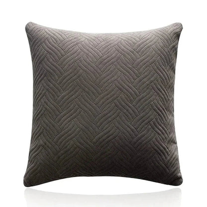 Quilted Velvet Cushion Cover with Wave Pattern, 45 x 45 cm - Home by Lorena