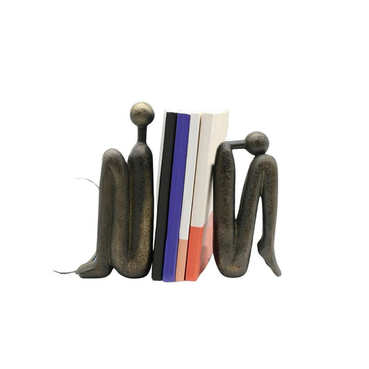 Resin Bookends with Sculptural Design, Pair - Home by Lorena