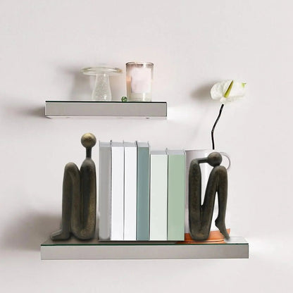 Resin Bookends with Sculptural Design, Pair - Home by Lorena